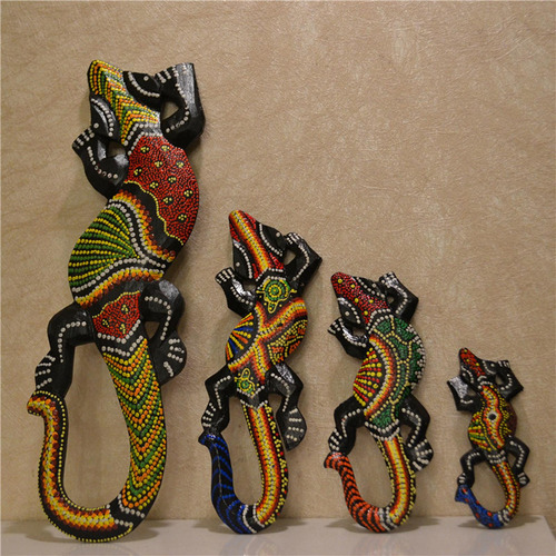 Escultura De Lagarto Gecko Suspensão De Parede Para 30 Cm