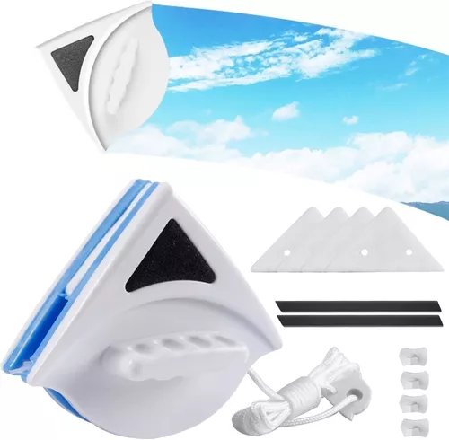 Limpiador de vidrio Limpiaparabrisas de doble cara 5 Herramienta de cepillo  de limpieza magnético ajustable para 4-28 mm de espesor de vidrio