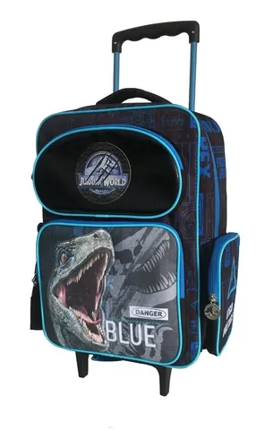 Mochila Escolar Ruedas Jurassic World Bolso Dinosaurio