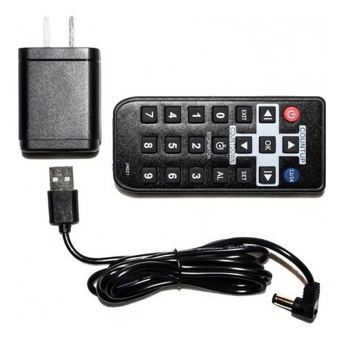 Imagen 3 de 8 de Reloj Digital Pared Led Jh120 Con Cronometro Control Remoto