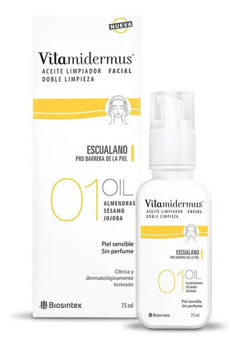 Vitamidermus Aceite De Limpieza X 75ml Piel Sensible Tipo De Piel Todo Tipo De Piel