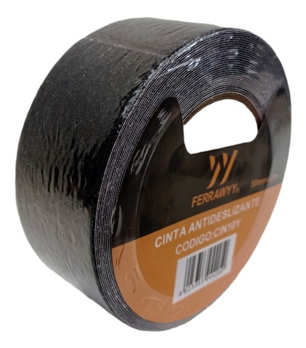 Imagen 3 de 10 de Rollo Cinta Antideslizante Adhesiva 2 PuLG Rollo X 10 Mts