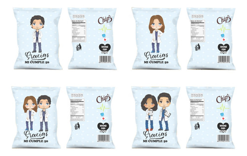 Chip Bag Kit Imprimible Bolsitas Golosineras: Médico