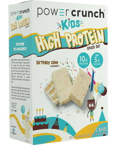 Power Crunch Barra Proteina Para Niños Birthdaycake 5pc.