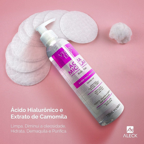 Imagem 7 de 8 de Água Micelar Solução Limpeza Facial 5 Em 1 Ácido Hialurônico