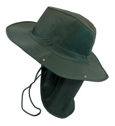 Sombrero Pesquero Safari Capa Protección Cuello Playa Sol