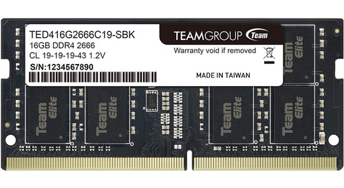 Memoria Ram Laptop 16gb 2x8 Ddr4 2666mhz De Teamgroup