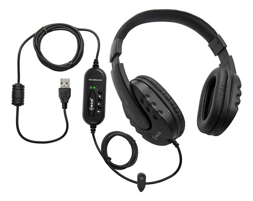 Audífonos Usb Headset De Transcription Negro