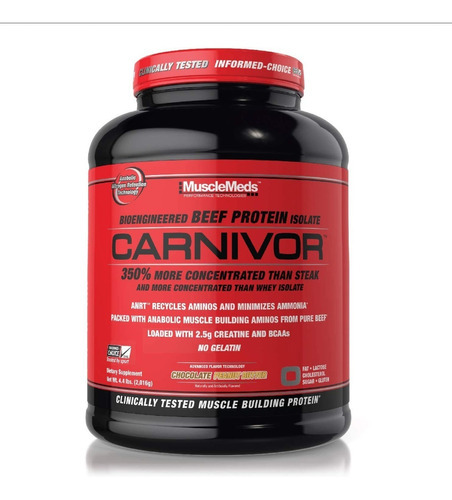 Proteina Carnivor 4.4 Libras Musclemeds Chocolate Crema Mani Sabor Chocolate Con Cream De Mani / Chocolate Peanut Butter