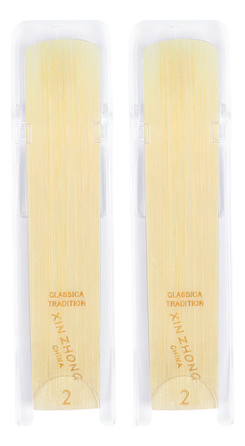 Par De Palhetas Em Bambu Natural Para Saxofone Alto N2.0