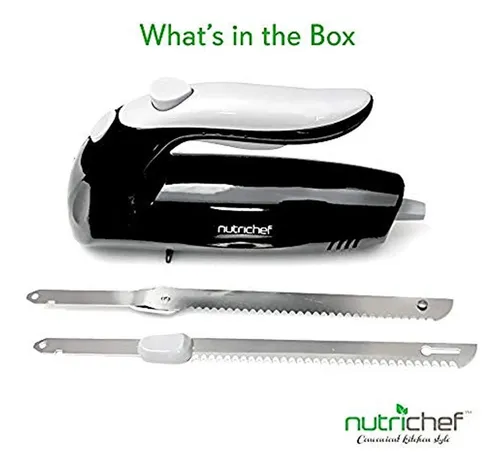 Cuchillo Eléctrico Nutrichef - Cuchillo Para Tallar 22,8 Cm, Black