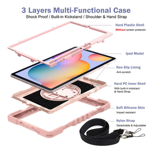 Imagen 8 de 9 de Funda Para Tablet Samsung Tab S6 Lite Sm-p613/p619 10.4 2022