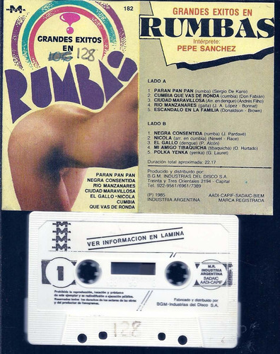 Grandes Exitos En Rumbas Pepe Sanchez Cassette