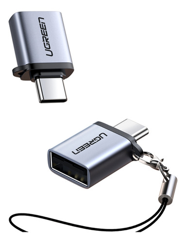 Adaptador M/h Otg Usb-c 3.1 /usb-a 3.0 Aluminio Silver Ugree