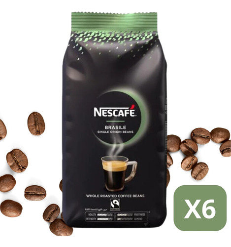 Pack Nescafé® Café De Grano Espresso Roast 1kg X6