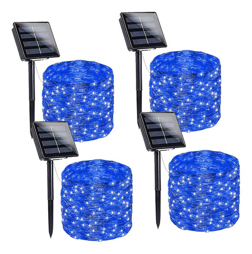 Cadena De Luz Solar De 4 Piezas 16ft 200led (exterior) .