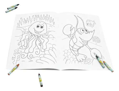 Cores em Ação! Oceano para Colorir, de Brijbasi Art Press Ltd. Editorial Todolivro Distribuidora Ltda., capa mole em português, 2022