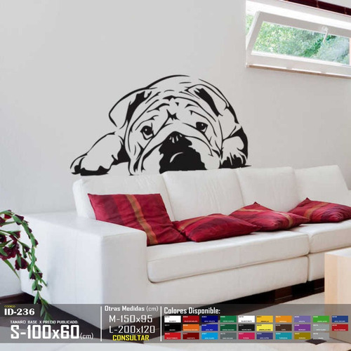 Vinilo Decorativo Mascota Bulldog Perro Decoracion