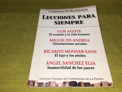 Lecciones Para Siempre / Tomo 7 / Cuadernos Del Bicentenario