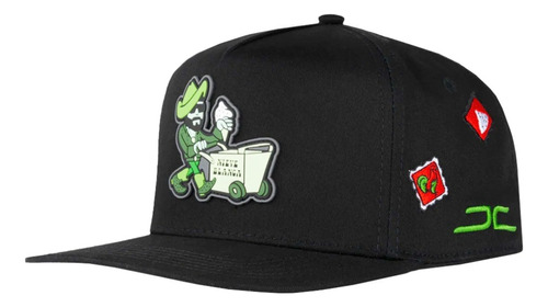 Gorra Jc Hats Snapback Nieve Blanca Green Negro 002248