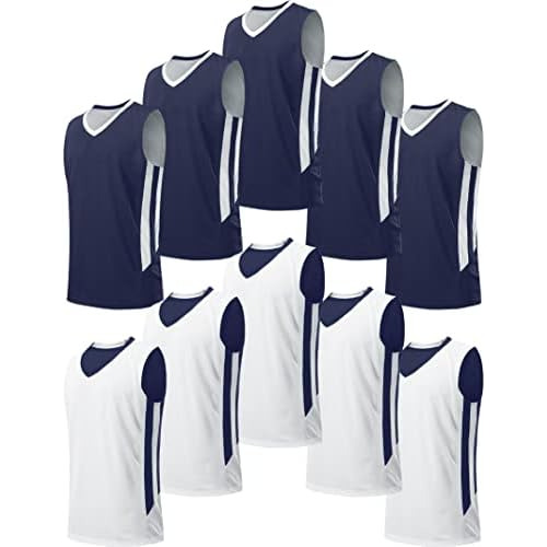 10 Paquetes De Camisetas De Baloncesto Reversibles De M...