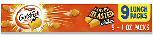 Goldfish Crackers, Sabor Queso Extra, Paquete De 9 Unidades