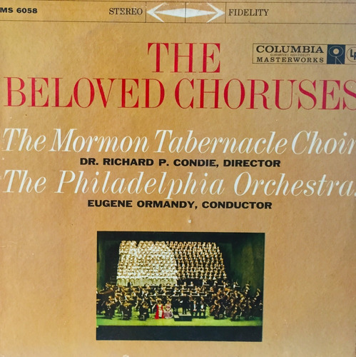 Lp The Beloved Choruses - The Mormon Tabernacle Choir-  Colu