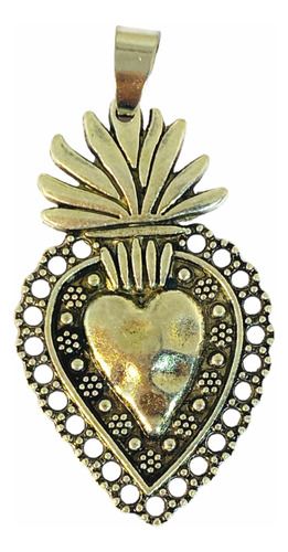 Colgante Medalla Dije Sagrado Corazón De Jesús 44x24mm Catol