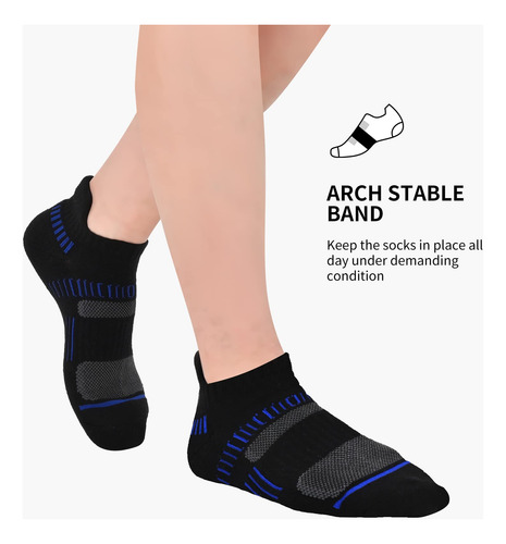 Calcetines Tobilleros For Hombre, Atléticos, Acolchados,