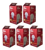 Comprar Kit 5 Lampada Led 12w Amarela 3000k Iluminação Residencial Cor Da Luz Branco-quente Voltagem 110v\u002F220v