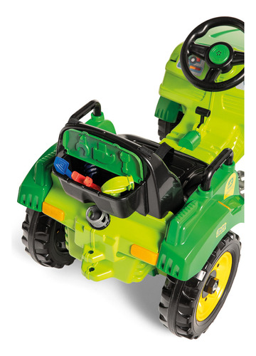 Carrinho Andandor De Passeio Infantil Pedal Trator Tracamp Para Criança Menino E Menina Com Empurrador E Som De Trator