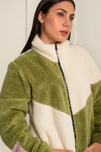 Campera Canva Sherpa Combinado Peludita Abrigada 210831