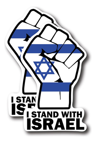 (paquete De 2) Pegatinas Parachoques I Stand With Israe...