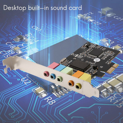Placa De Som Pcie Pci-e X1 Cmi8738 Com Chip 32/64 Bits