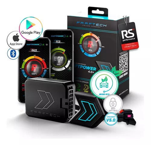 Pedal Shift Power Ft-Sp02+ Modulo Acelerador Chip Plug E Play Bluetooth App