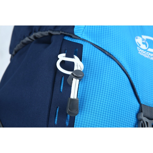 Mochila Camping 35 Litros, Color Celeste Diseño de la tela Diamond Ripstop
