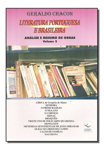 Literatura Portuguesa E Brasileira-v.2, De Chacon, Geraldo. Editora Geraldo Chacon Em Português