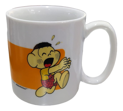 Caneca Branca De Porcelana Cascão 270ml