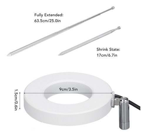 Luz Led Redonda, Estirable, De Espectro Completo, Para Culti