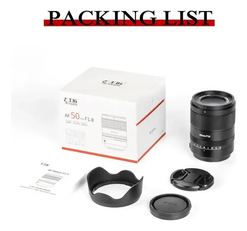 Lente 7artisans Af 50mm F1.8 Sony E-mount Para Zve10 Cor Preto