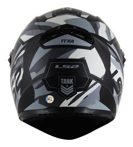 Imagem 3 de 7 de Capacete Ff358 Tank Camo Ls2 | Abs Peso ± 1.500g