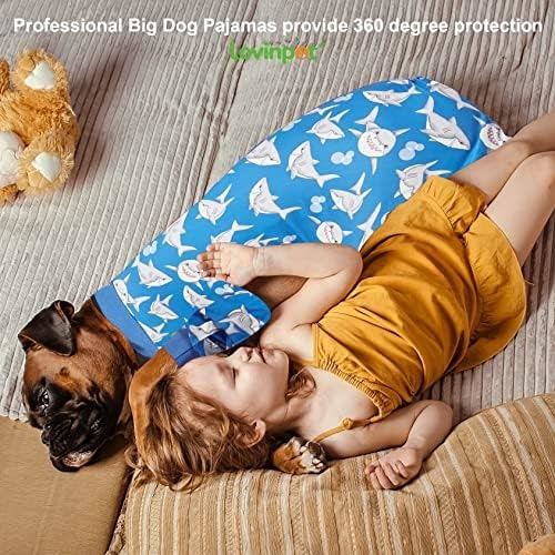 Lovinpet Pijamas Grandes Para Perros, Protección Uv, Pijamas