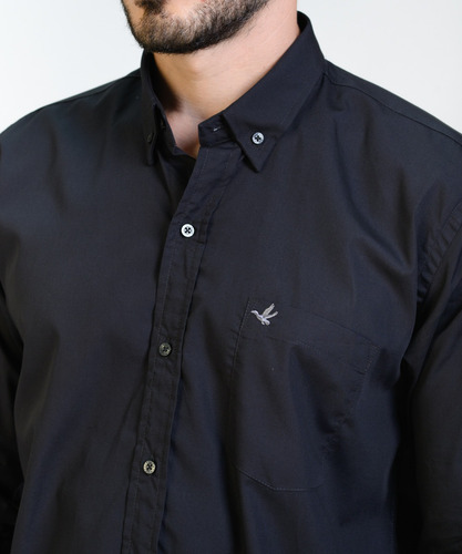 Camisa Poplin Hombre Brooksfield Bolsillo Regular Fit 3584b