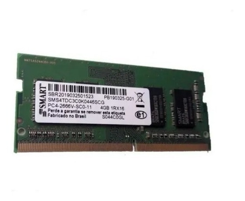 Imagem 1 de 1 de Memória Notebook Ddr4 4gb 2666mhz - Smart