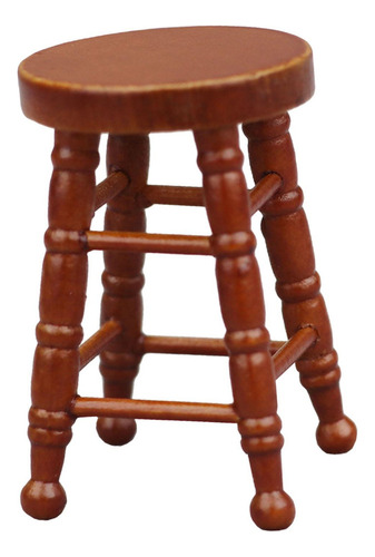 Nova 4 Silla De Ensueño For Casa De Muñecas, Taburete Marrón