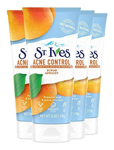 St. Ives Exfoliante De Control De Acné Para El Rostro, Contr