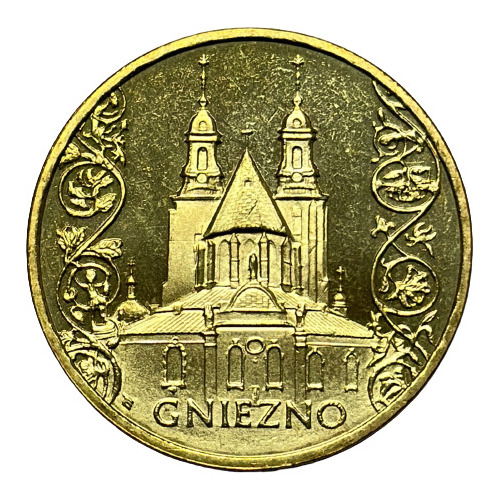 Moneda Polonia 2 Zlote Año 2005 Y# 564 Gniezno