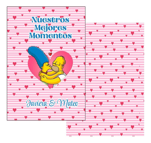 Álbum De Laminas Simpsons Día Del Amor Personalizado