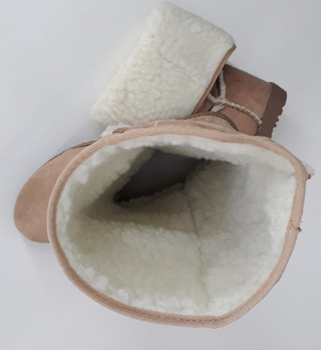 Imagem 2 de 3 de Bota Infantil Preta Forrada Em Lã 100% Pelo Pelinhos Inverno