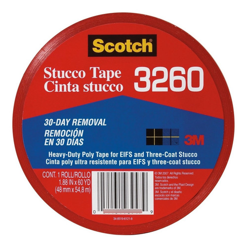 M -a Yards Scotch® Heavy-duty Poly Stucco Tape Case Of